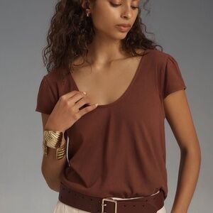 Anthropologie Maeve Reversible Twist Top